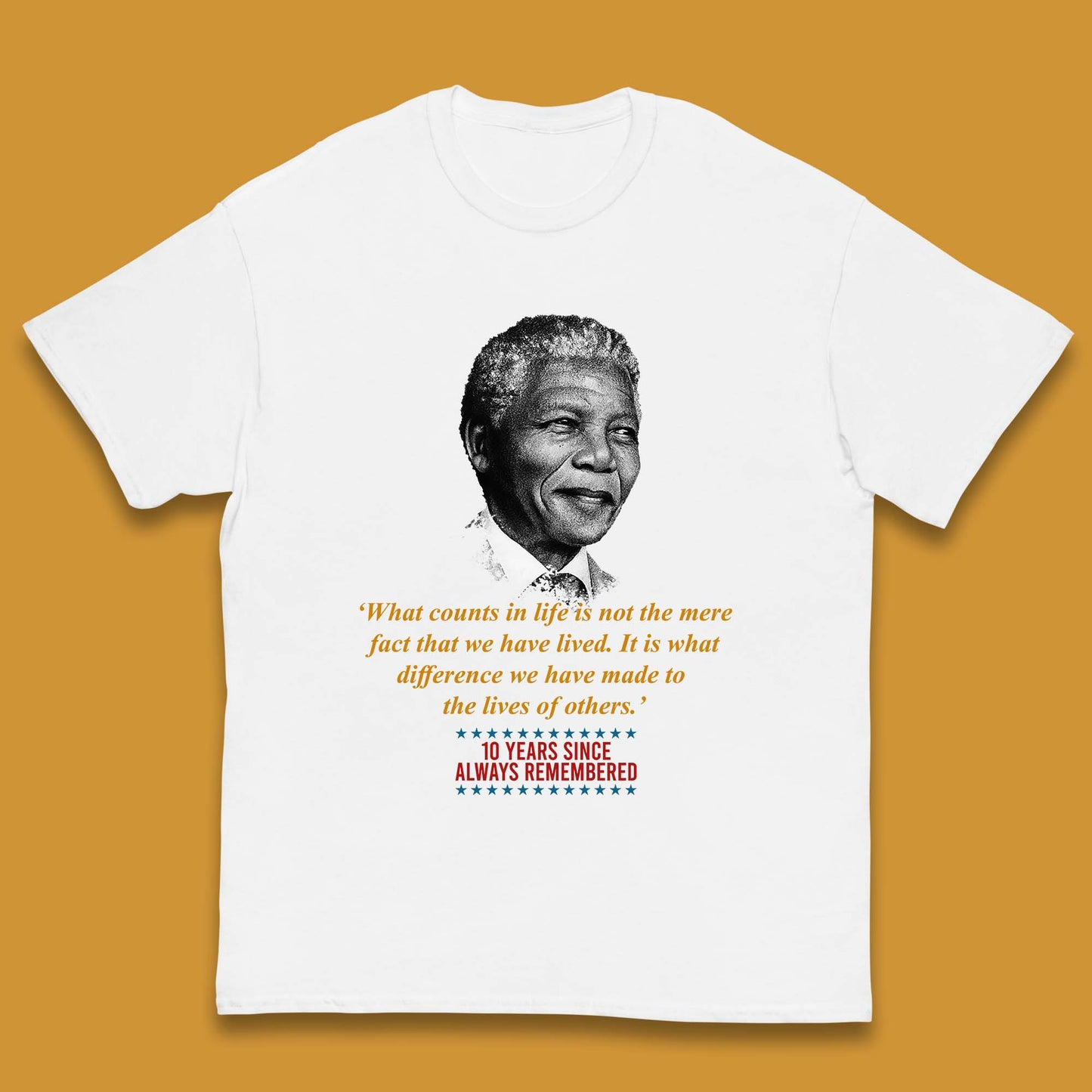 10 Years Since Always Remember Nelson Mandela Kids T Shirt