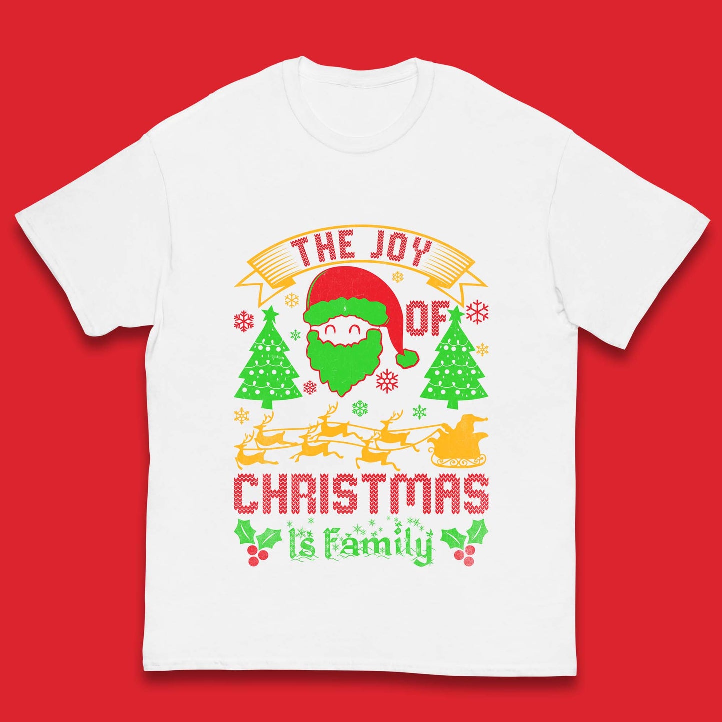 the joy of christmas is family t shirt