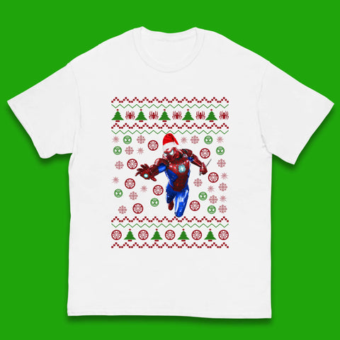 Iron Spider Man Suit Christmas Kids T-Shirt