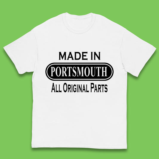 Made In Portsmouth All Original Parts Vintage Retro Birthday Port City In Hampshire, England Gift Kids T Shirt