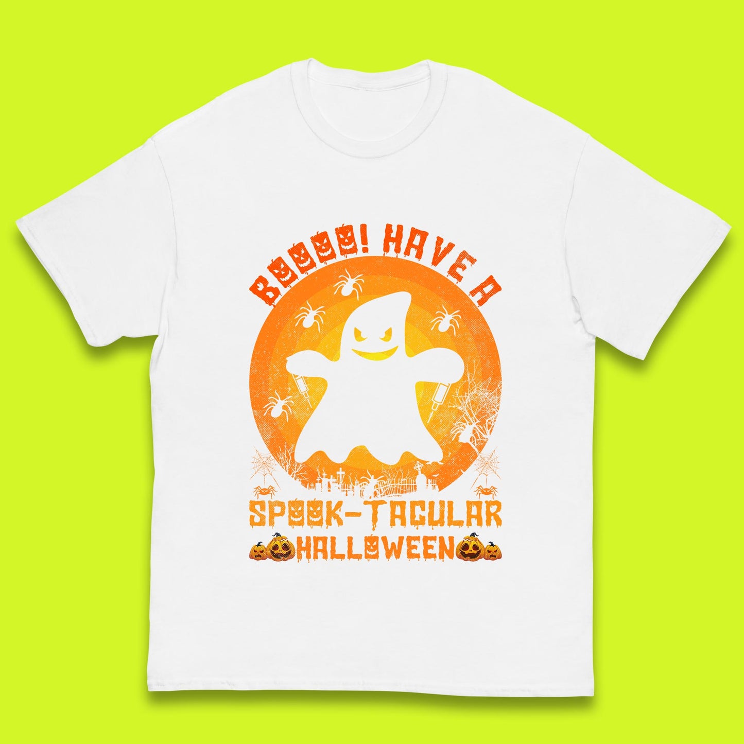 Boo Have A Spook Tacular Halloween Boo Ghost Horror Scary Spooky Season Kids T Shirt