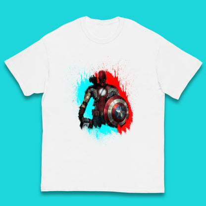 Marvel Avengers Superheroes Movie Characters Spider Man, Iron Man, Thor, Captain America Dead Pool Avengers Squad Kids T Shirt