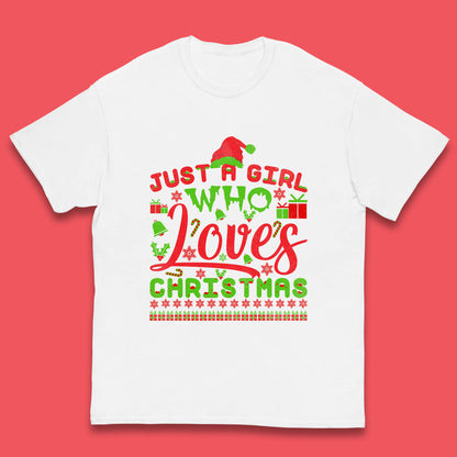 just a girl who loves christmas t shirt