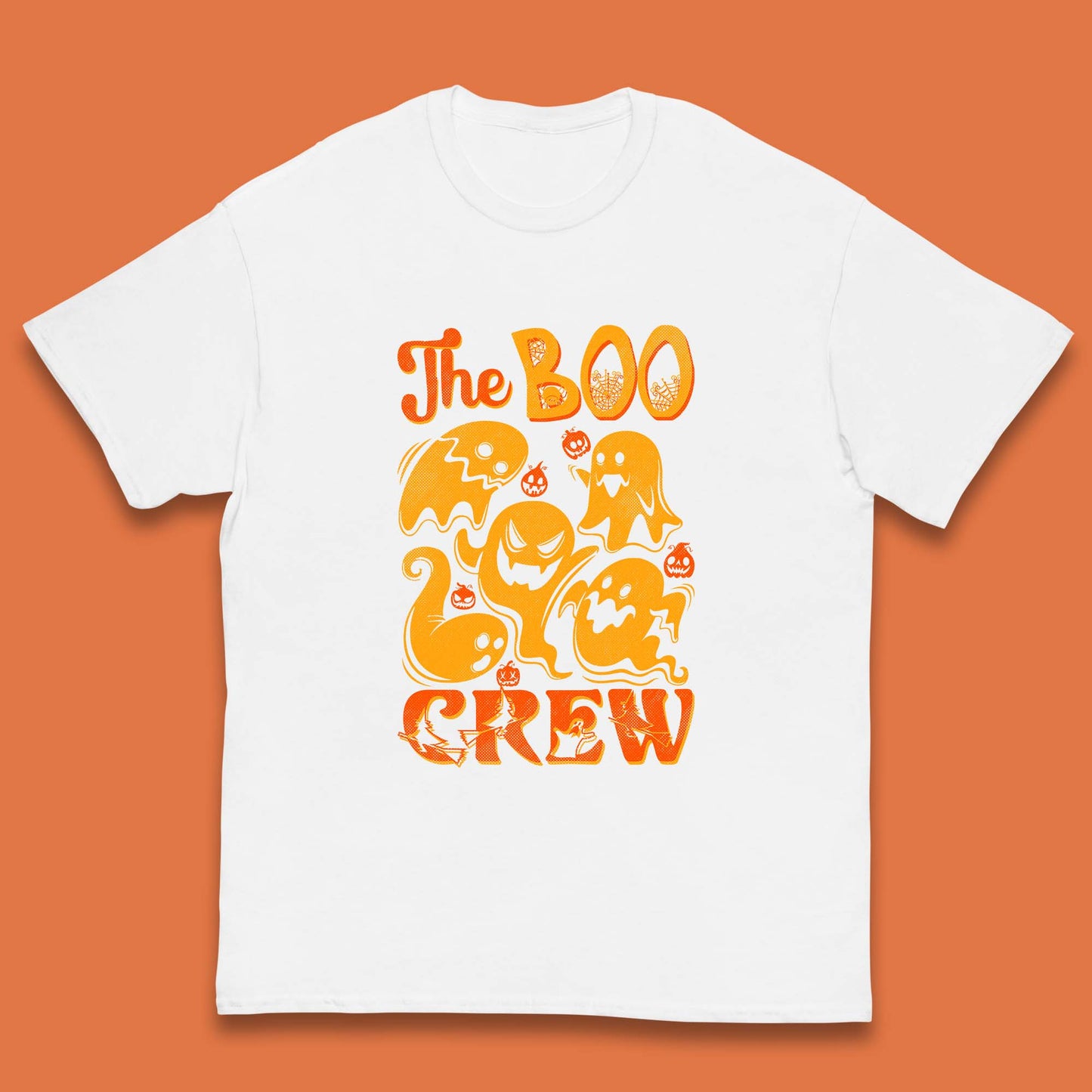 The Boo Crew Halloween Horror Scary Boo Ghost Squad Spooky Vibes Kids T Shirt