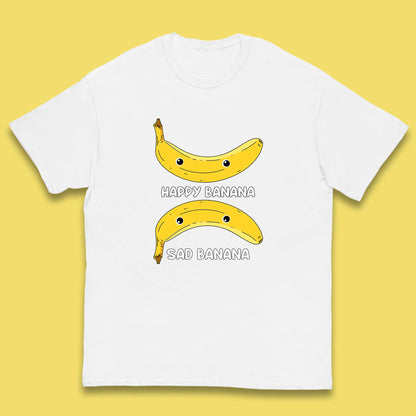 Happy Banana Sad Banana Funny Meme Pun Joke Smiling Face Kids T Shirt