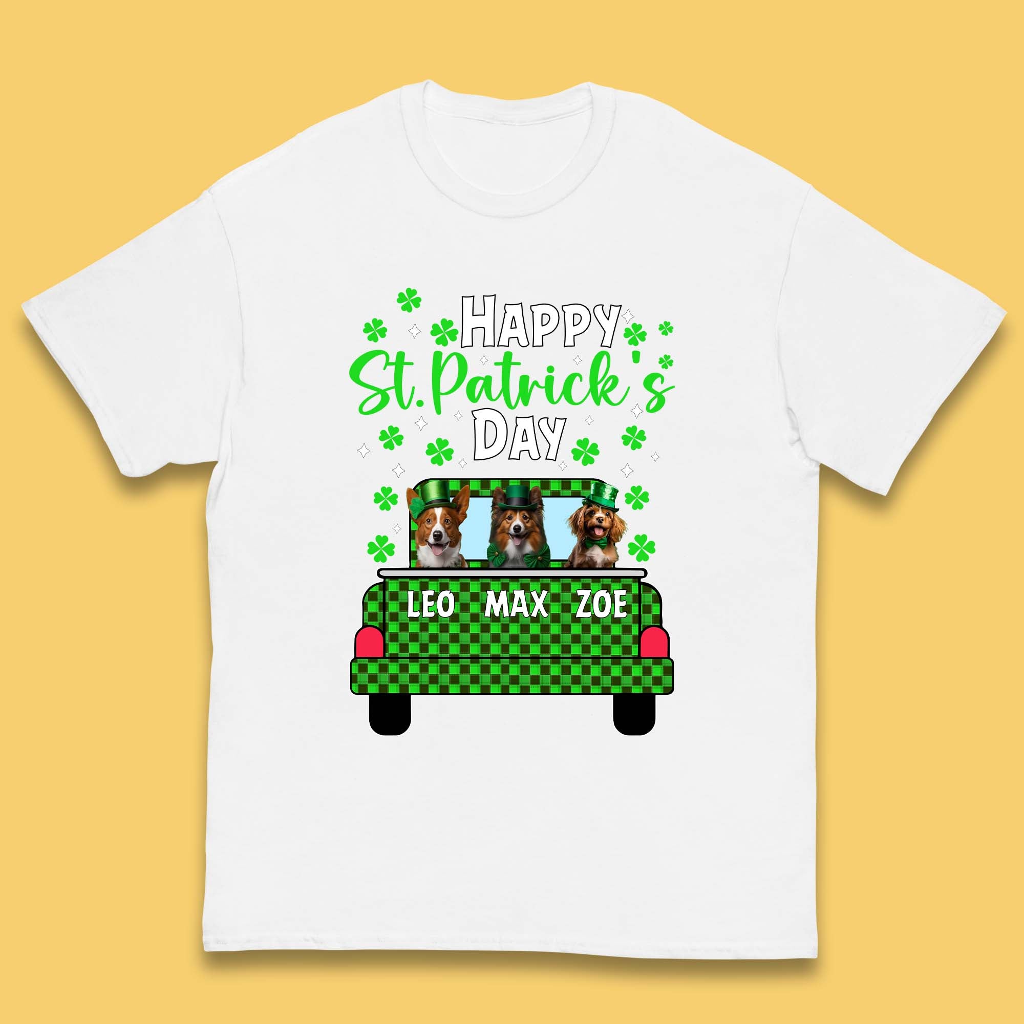 Personalised Dog St. Patrick's Day Kids T-Shirt