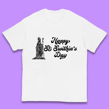 Happy St. Swithin's Day Swithun Weather Folklore Saint Swithun's Day Kids T Shirt
