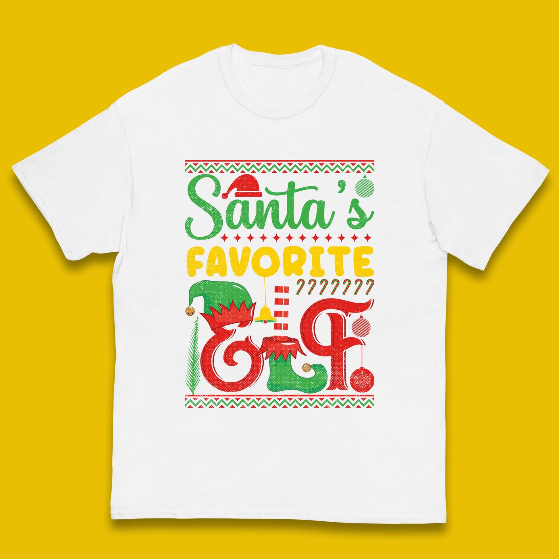 christmas santas favorite elf costume t shirt