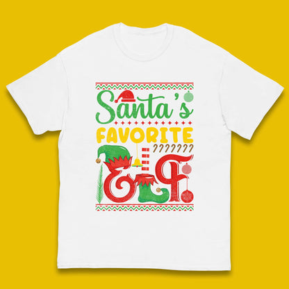 christmas santas favorite elf costume t shirt