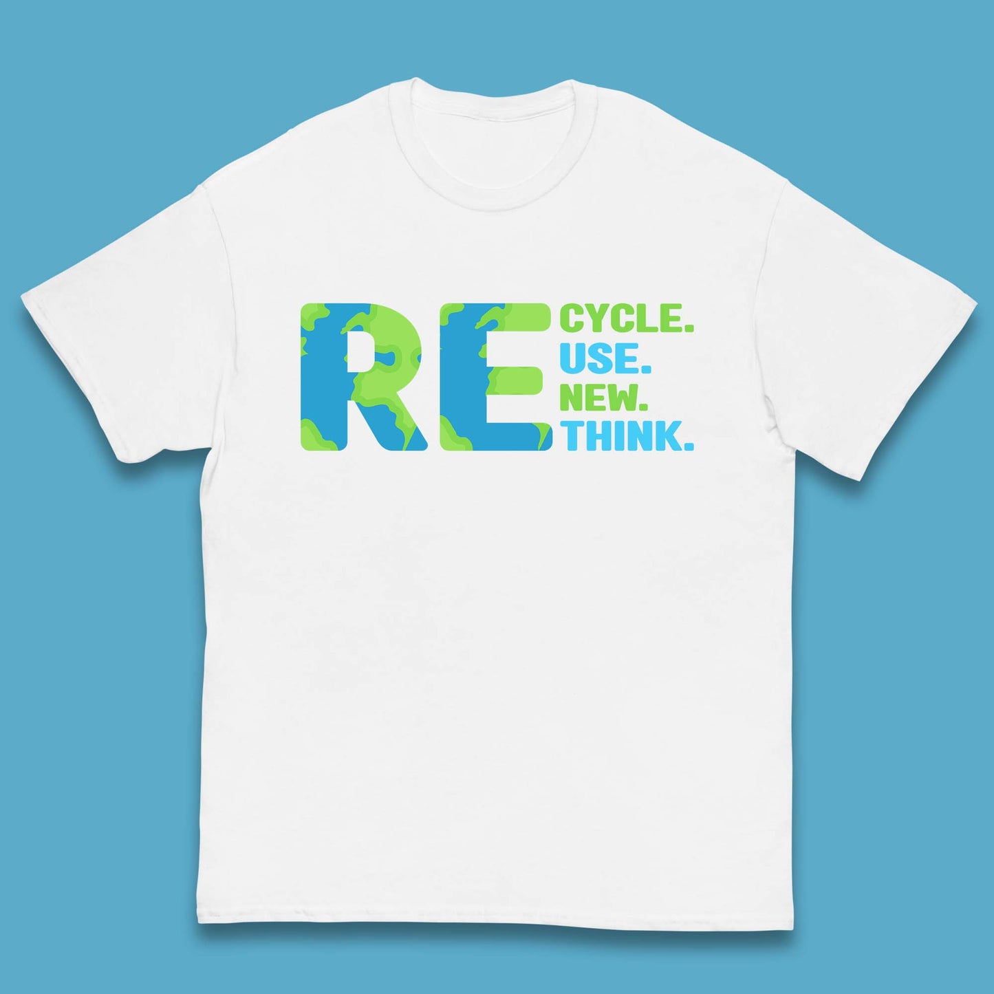 Recycle Reuse Renew Rethink Earth Day Environmental Activism  Kids T Shirt