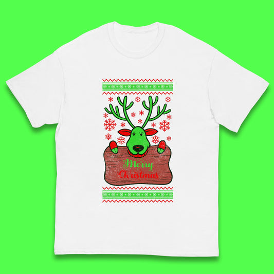 merry christmas reindeer tee