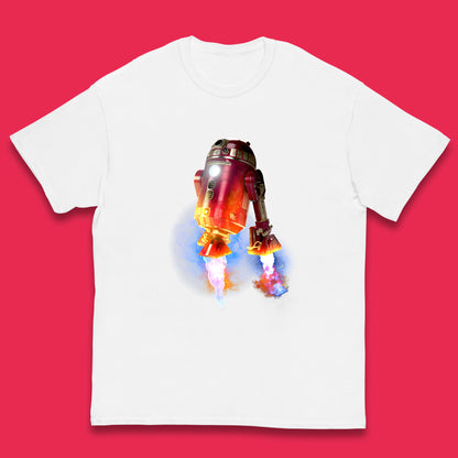 R2-D2 Ready To Fly Iron Man Spoof Sci-fi Action Adventure Movie Character  Star Wars 46th Anniversary Kids T Shirt