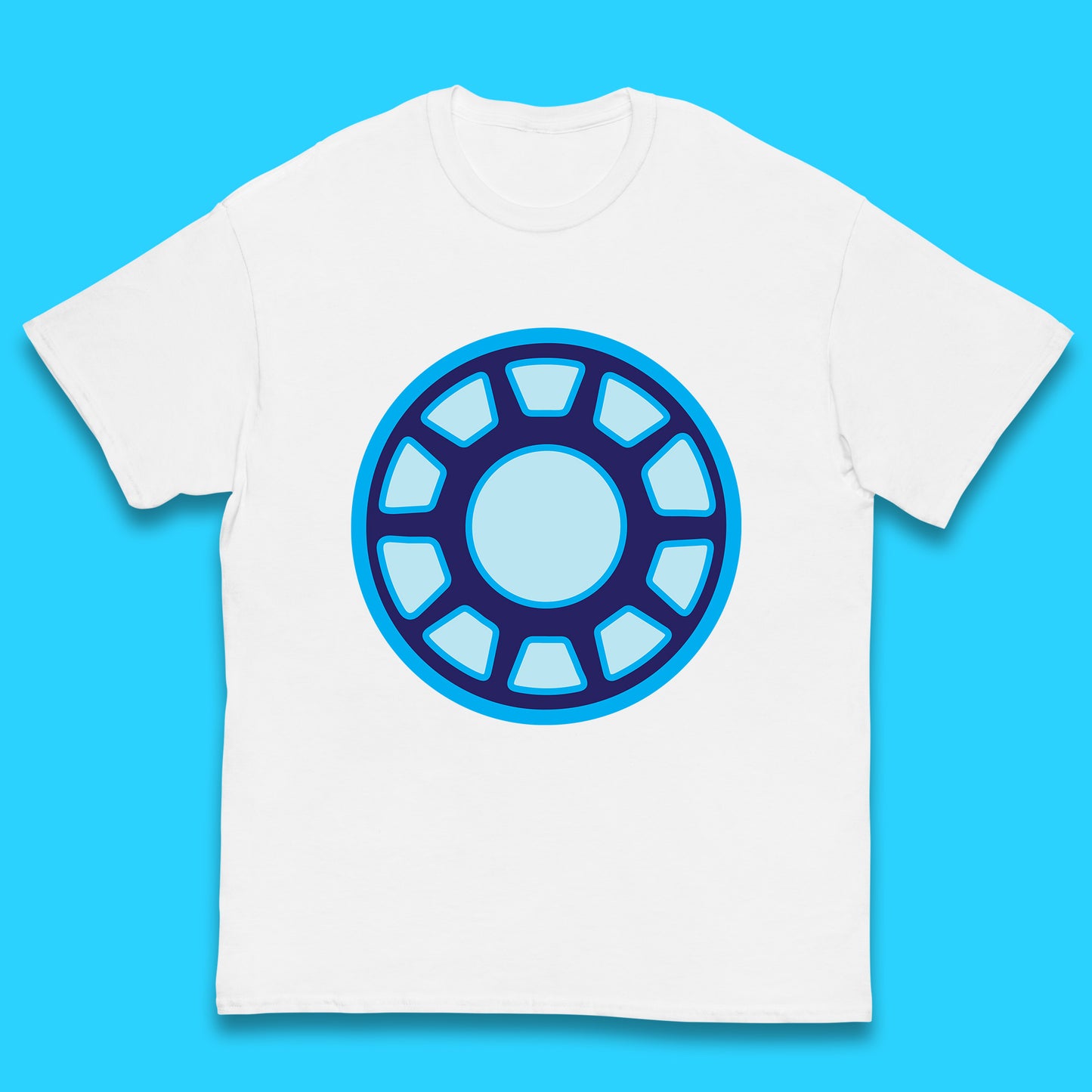 Iron Man Logo Superhero Iron Man ARC Reactor Hook Loop Tactics Morale Tony Stark Avengers Movie Kids T Shirt