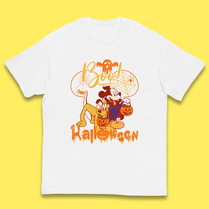 Boo Halloween Mickey Mouse And Pluto Friends Disney Halloween Disneyland Trip Kids T Shirt