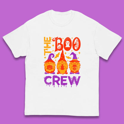 The Boo Crew Halloween Gnomes Squad Horror Scary Spooky Matching Costume Kids T Shirt