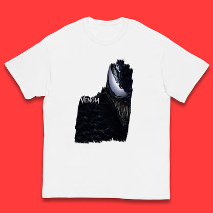 Angry Venom Amoled Half Face And Body Logo Marvel Avengers Superheros Movie Character Kids T Shirt