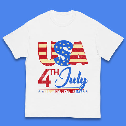 USA 4th July Happy Independence Day Celebration Patriotic Kids T Shirt