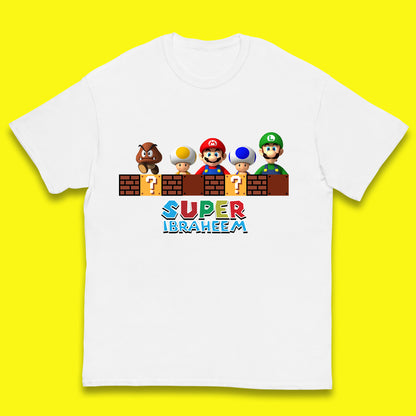 Personalised Super Mario Game Series Your Name Mario Bros Luigi Toad Mega Goomba Mario Kids T Shirt