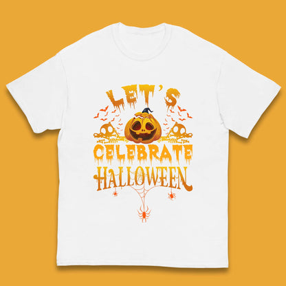 Let's Celebrate Halloween Horror Evil Pumpkin Scary Spooky Kids T Shirt
