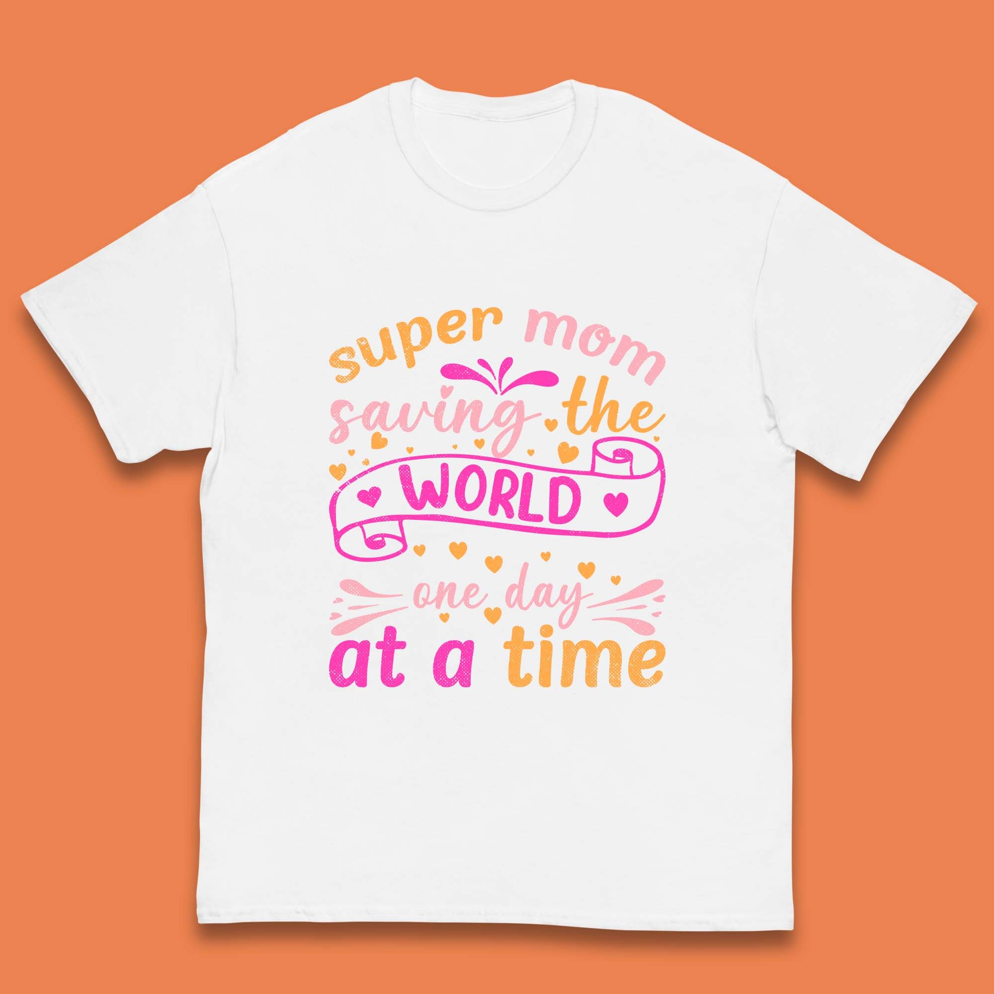 Super Mom Saving The World Kids T-Shirt