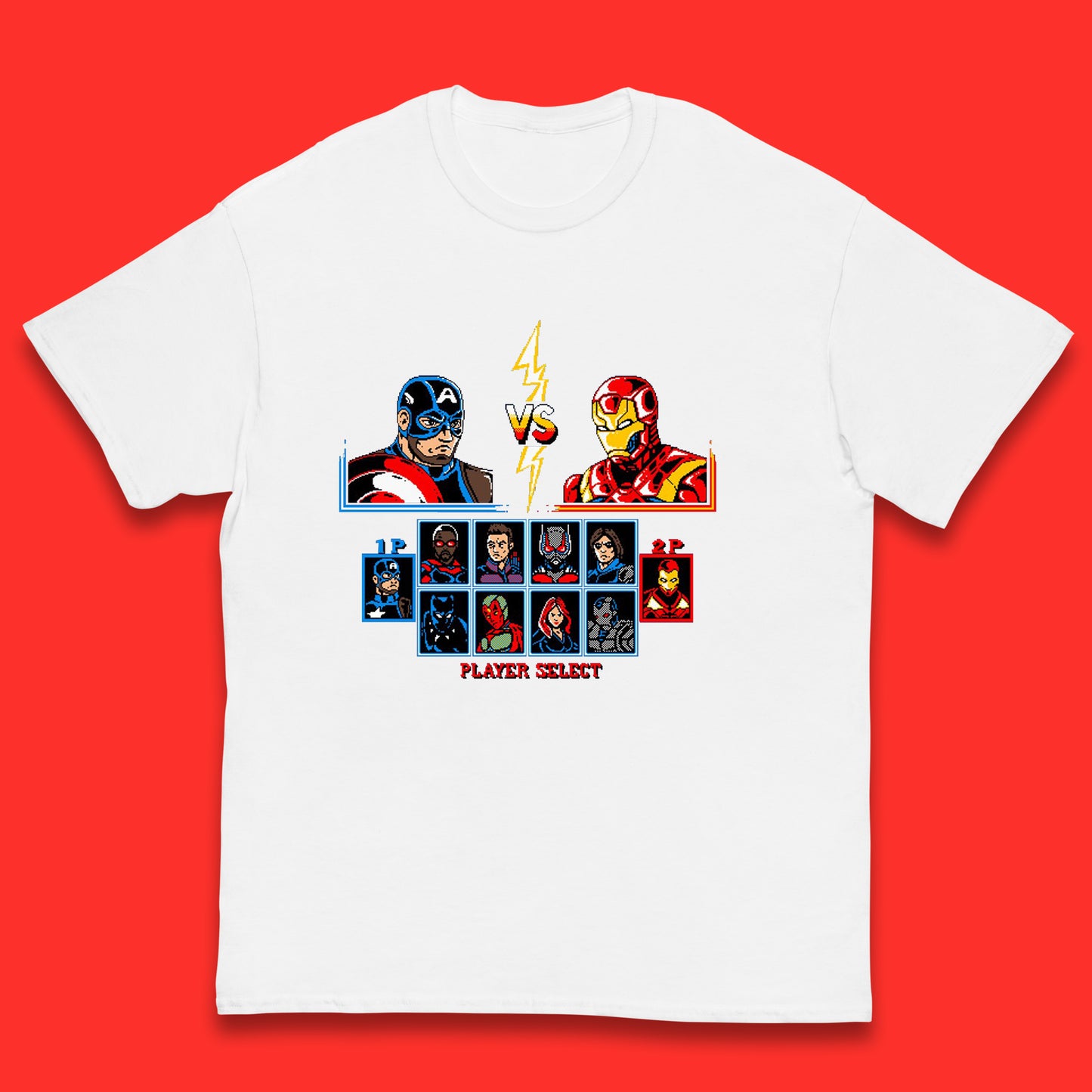 Captain America VS Iron Man Marvel Avengers Superheros Movie Character Panther Widow Thor Kids T Shirt