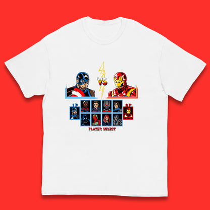 Captain America VS Iron Man Marvel Avengers Superheros Movie Character Panther Widow Thor Kids T Shirt