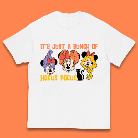 It's Just A Bunch Of Hocus Pocus Halloween Witches Minnie Mouse & Friends Disney Trip Kids T Shirt