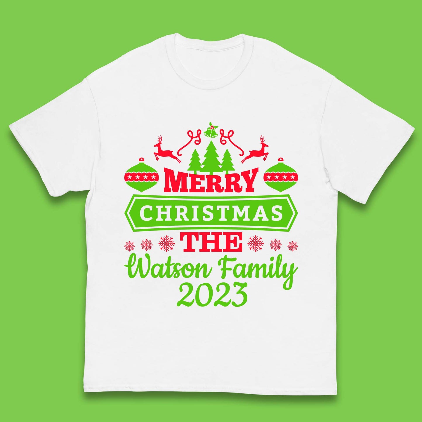 Personalised Family Christmas Kids T-Shirt