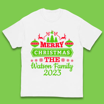Personalised Family Christmas Kids T-Shirt