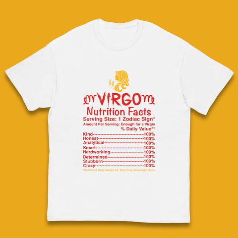 Virgo Nutrition Facts Kids T-Shirt