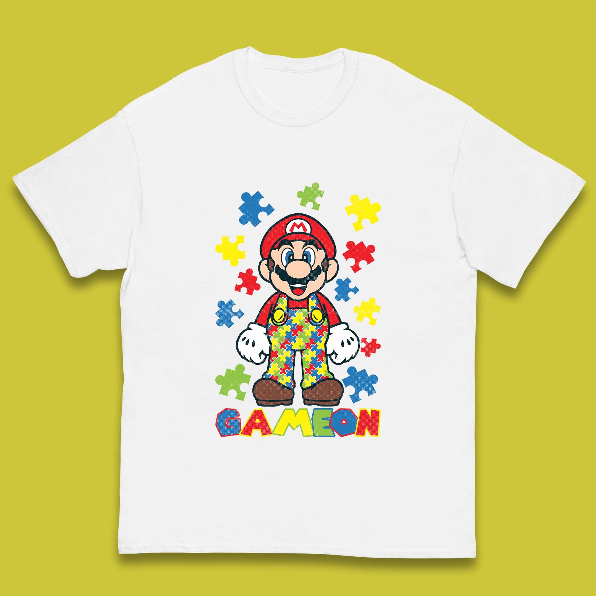 Autism Super Mario Kids T-Shirt