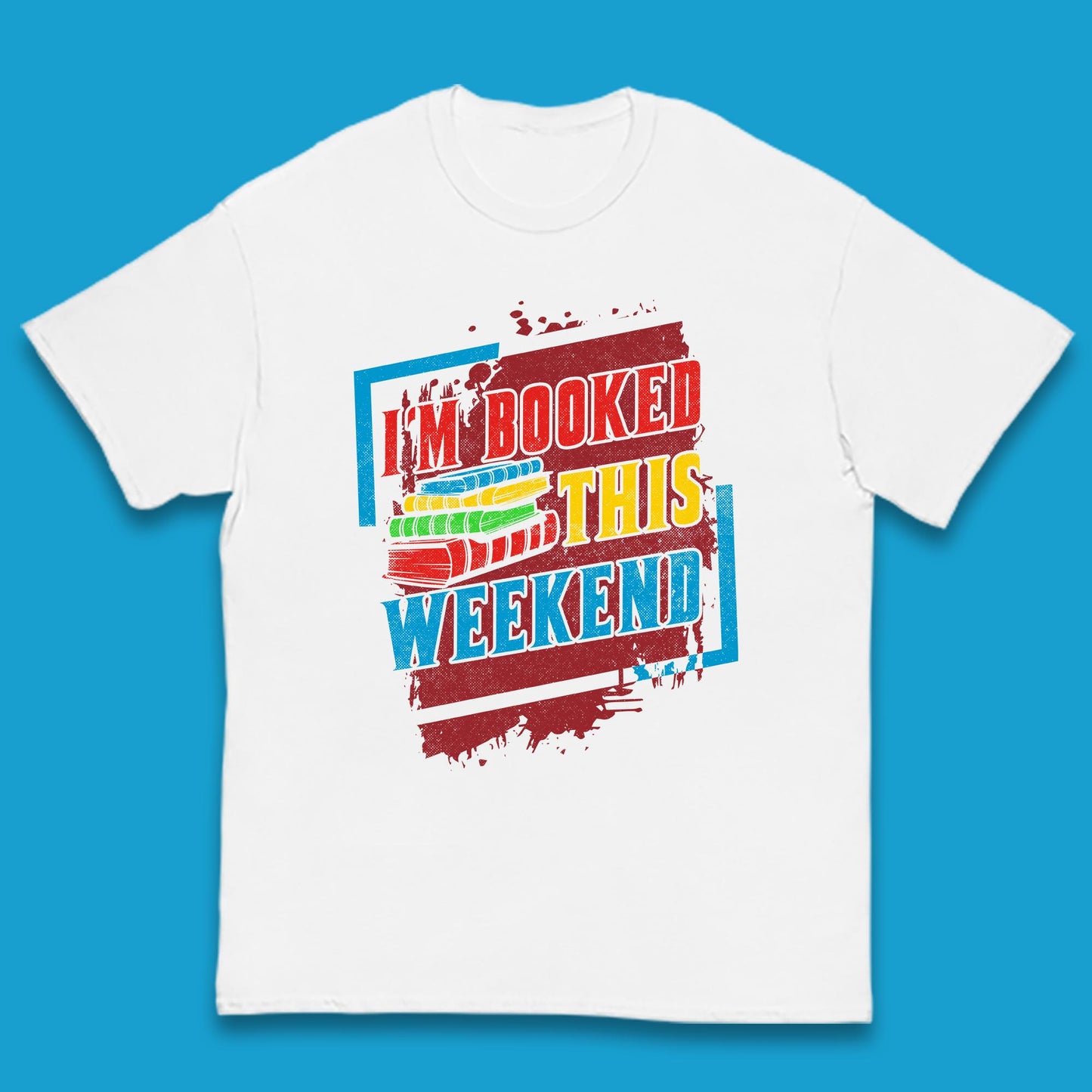 I'm Booked This Weekend Retro Book Lover Book Vibes Reading Librarian Kids T Shirt