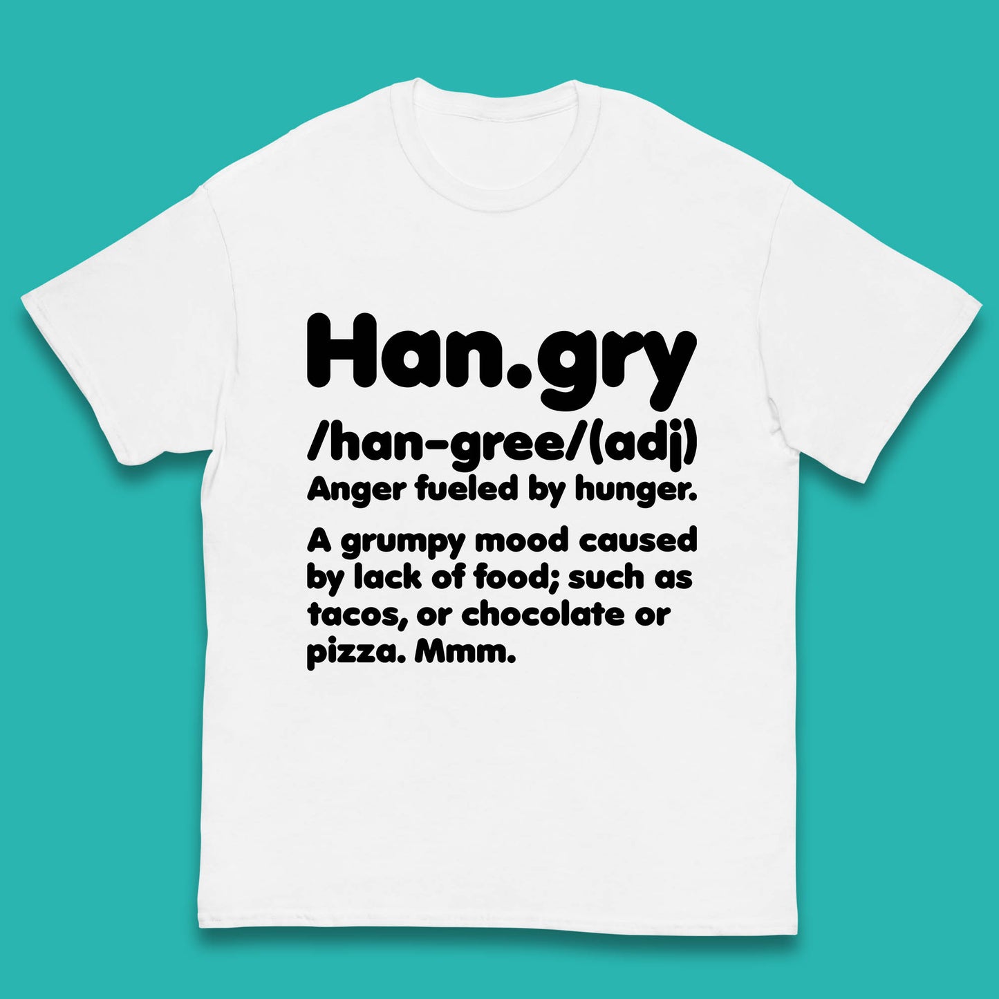 Hangry Definition Anger Fuled By Hunger Funny Kitchen Quote Kids T Shirt
