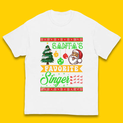 Santa's Favorite Singer Christmas Kids T-Shirt