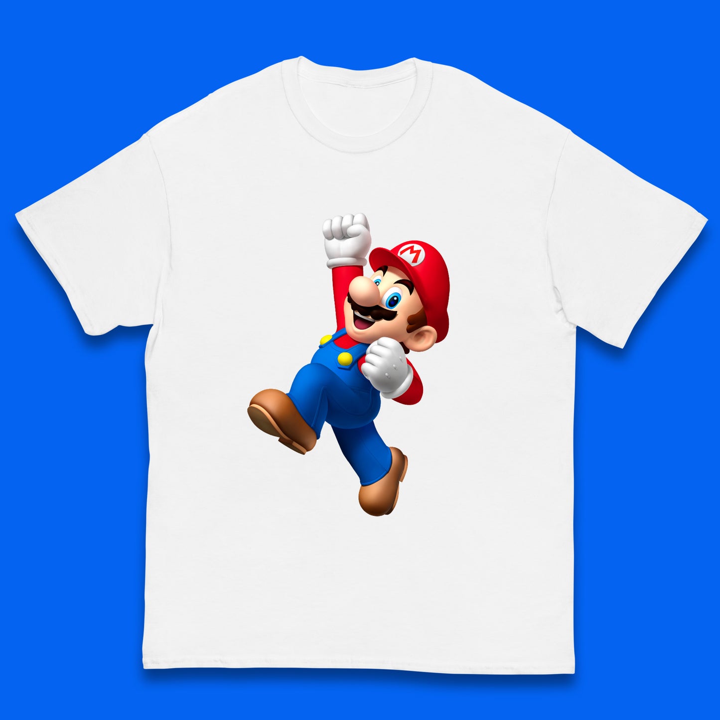 Super Mario Jumping In Happy Mood Funny Game Lovers Players Mario Bro Toad Retro Gaming Kids T Shirt