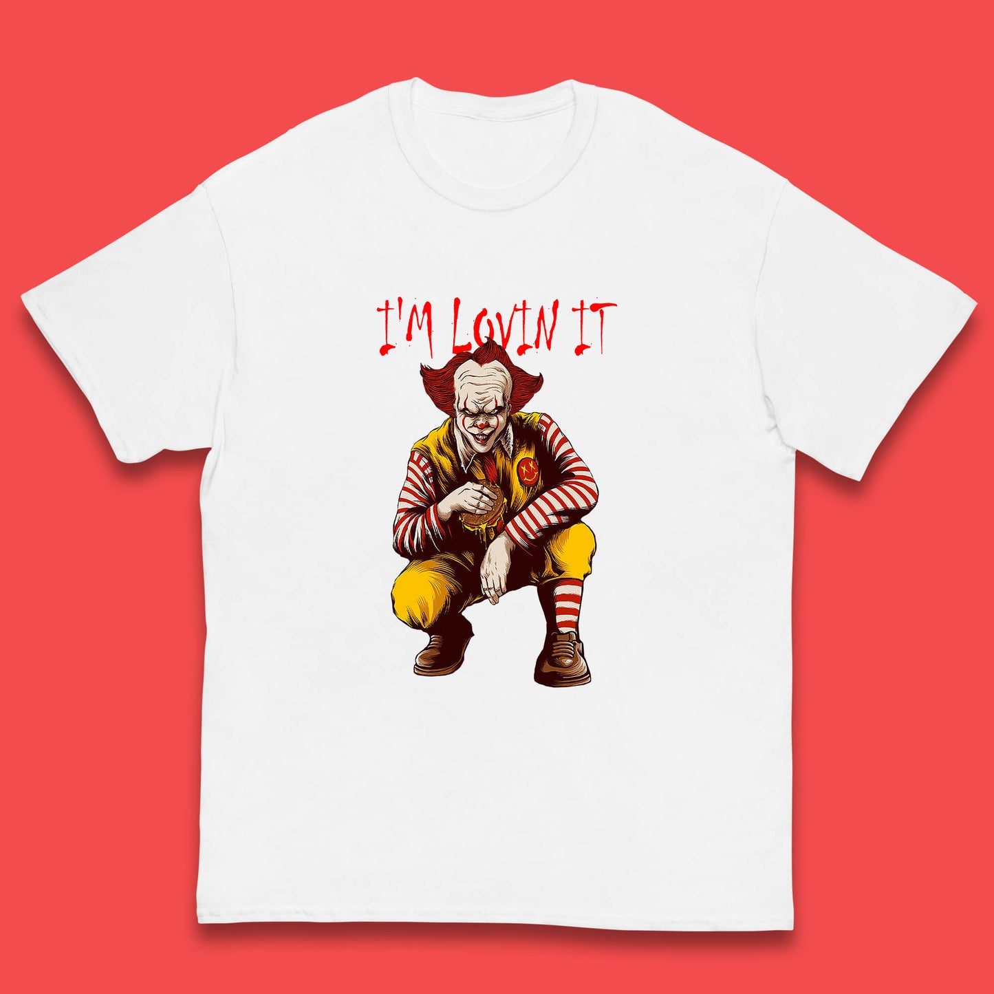 I'm Loven It Pennywise Clown Halloween IT Pennywise Clown Horror Movie Fictional Character Kids T Shirt