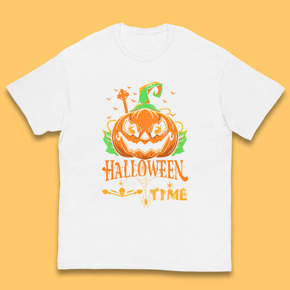 Halloween Time Scary Face Jack O Lantern Horror Pumpkin Halloween Scary Night Kids T Shirt