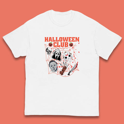 Halloween Club Horror Scary Friends Halloween Horror Movie Characters Kids T Shirt