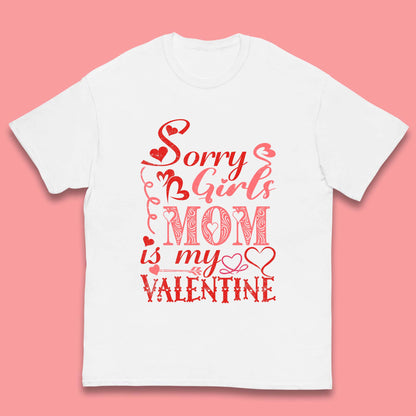 Mom Is My Valentine Kids T-Shirt