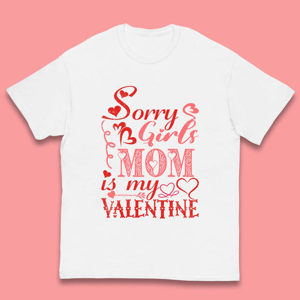 Mom Is My Valentine Kids T-Shirt