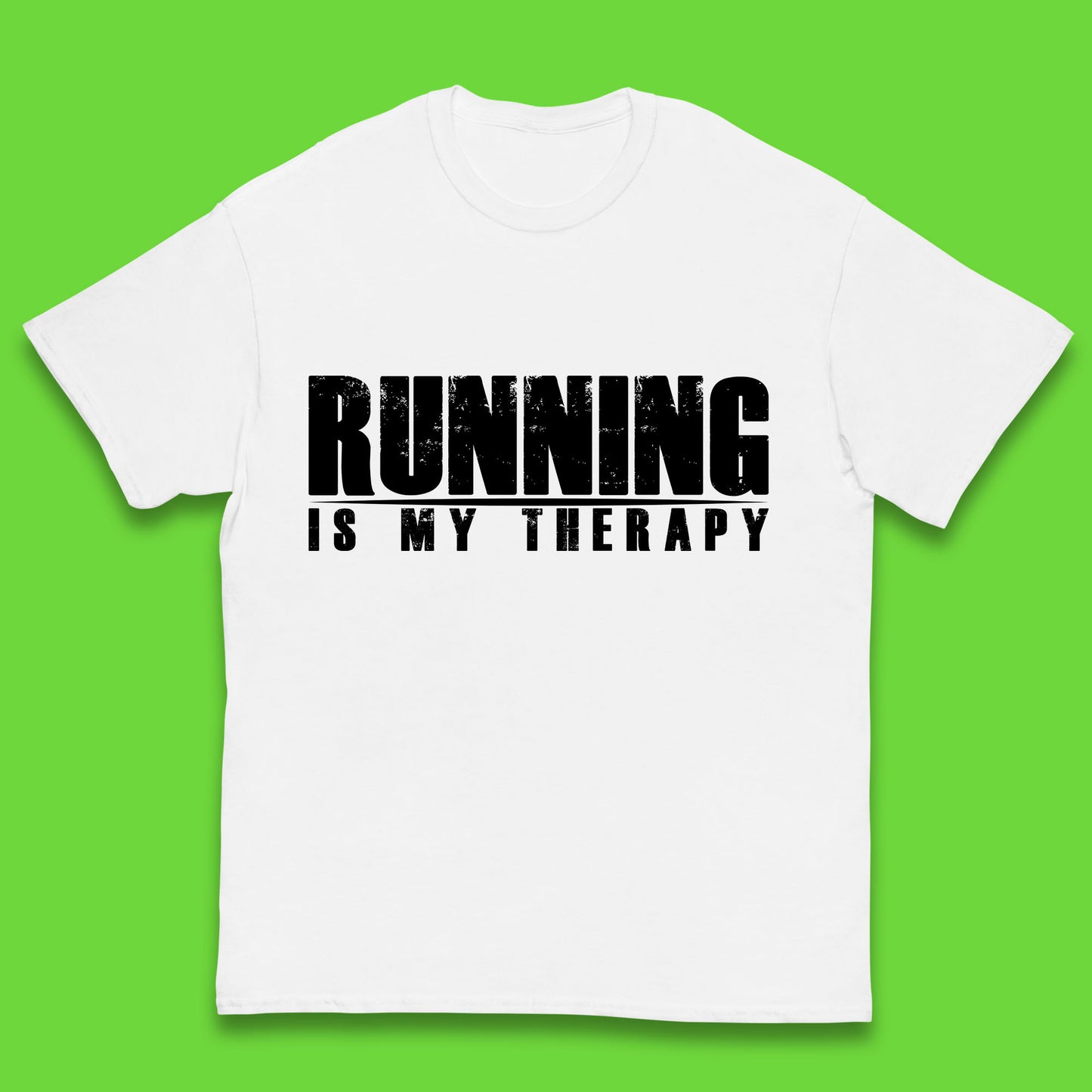 Running Is My Therapy Runner Running Lover Fitness Exercise  Running Therapy Kids T Shirt