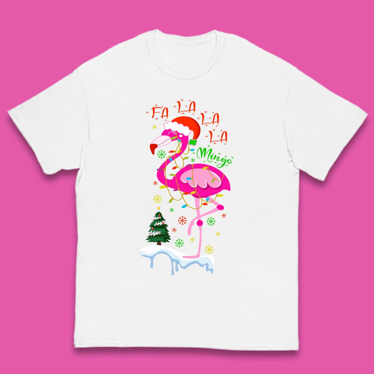 flamingo christmas t shirt