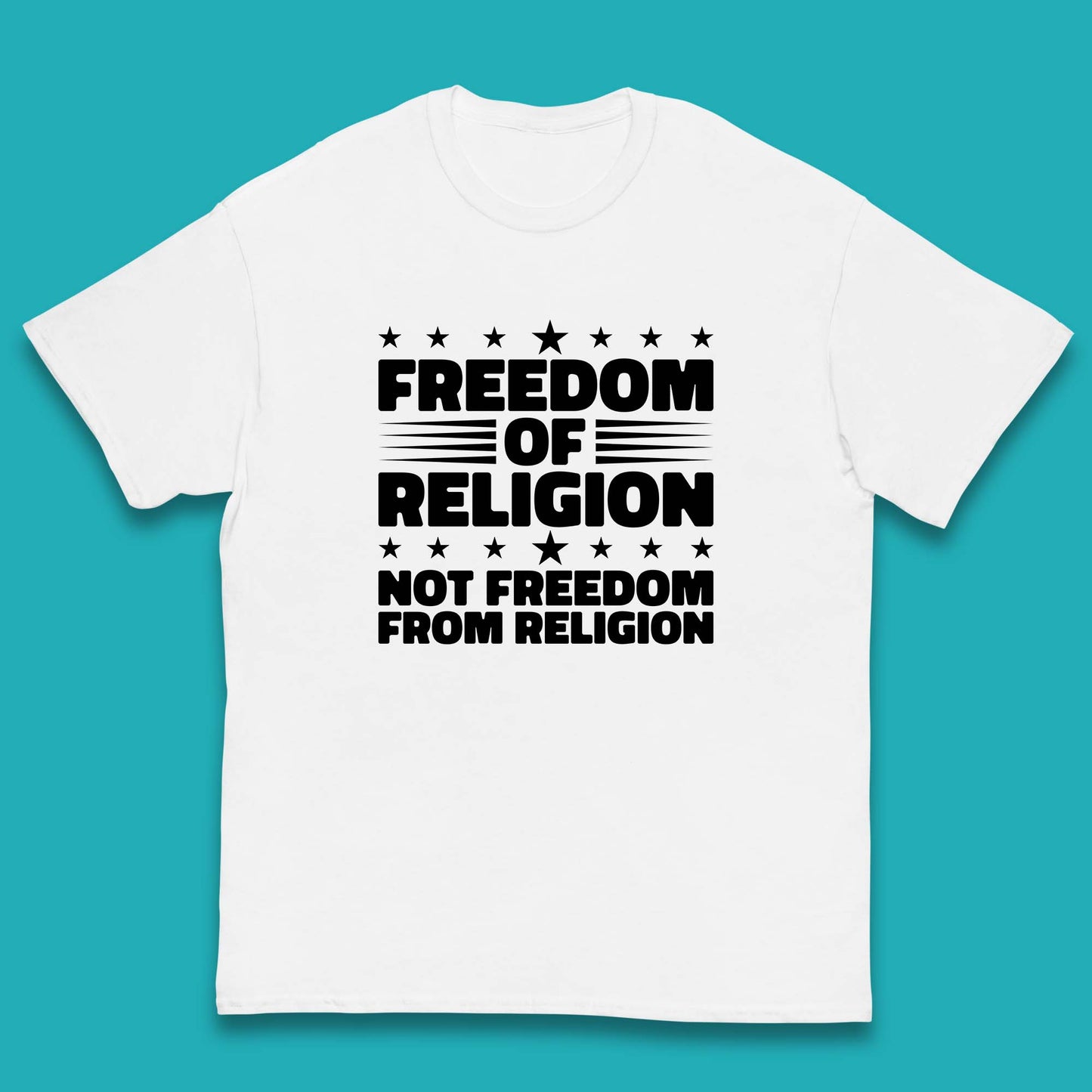Freedom Of Religion Not Freedom From Religion Separation Of Church Of State Anti-Fascist Kids T Shirt