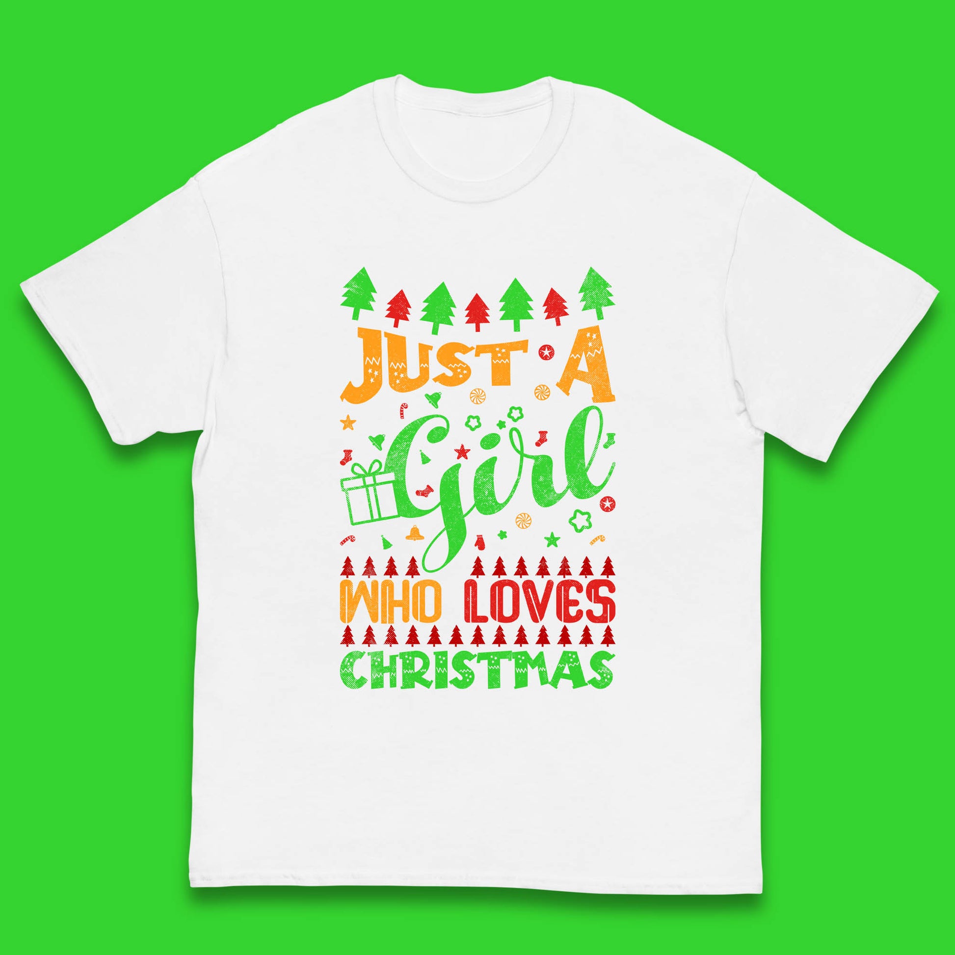 just a girl who loves christmas t shirt