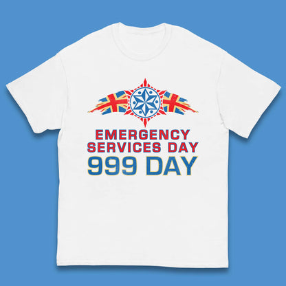 Emergency Services Day 999 Days United Kingdom Emergency Services First Responder Annual Holiday Kids T Shirt