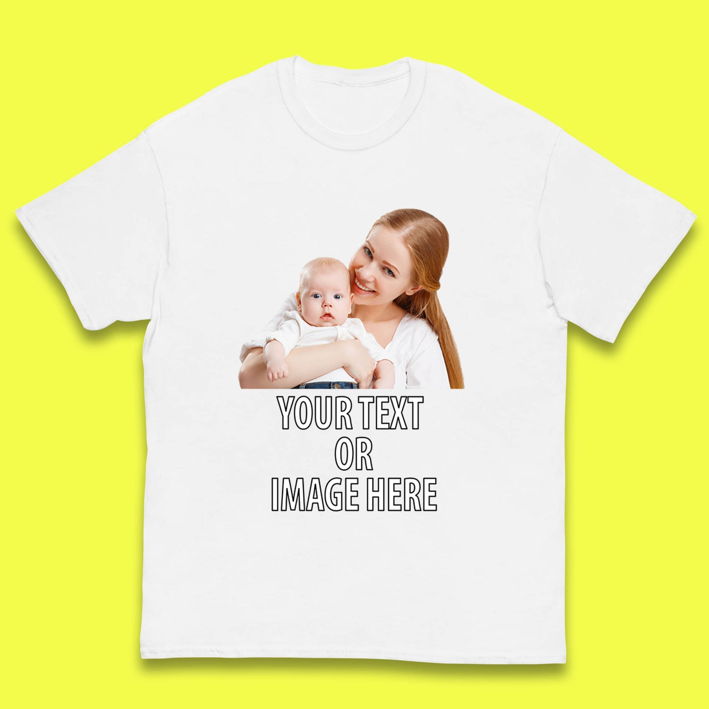 Personalized Custom Text Or Image Here, Custom Photo, Custom Business Logo, Add Your Own Text Customizable Kids T Shirt