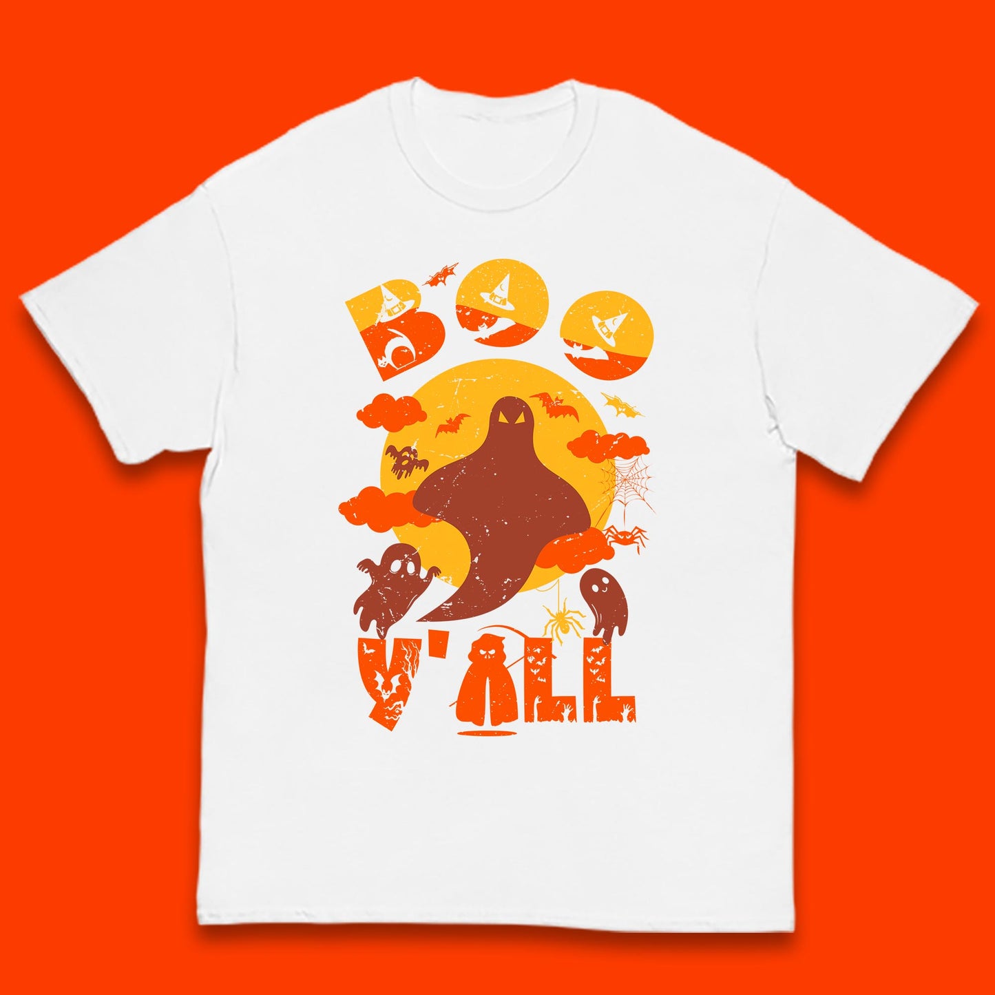 Halloween Boo Y'all Hey Boo Funny Spooky Halloween Party Kids T Shirt