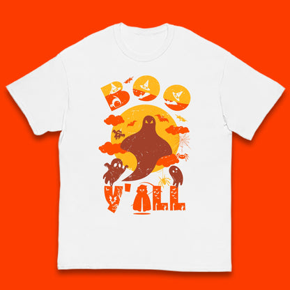 Halloween Boo Y'all Hey Boo Funny Spooky Halloween Party Kids T Shirt