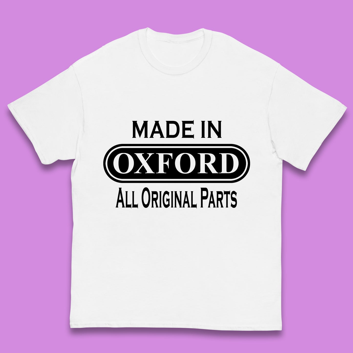Made In Oxford All Original Parts Vintage Retro Birthday City in England Gift Kids T Shirt