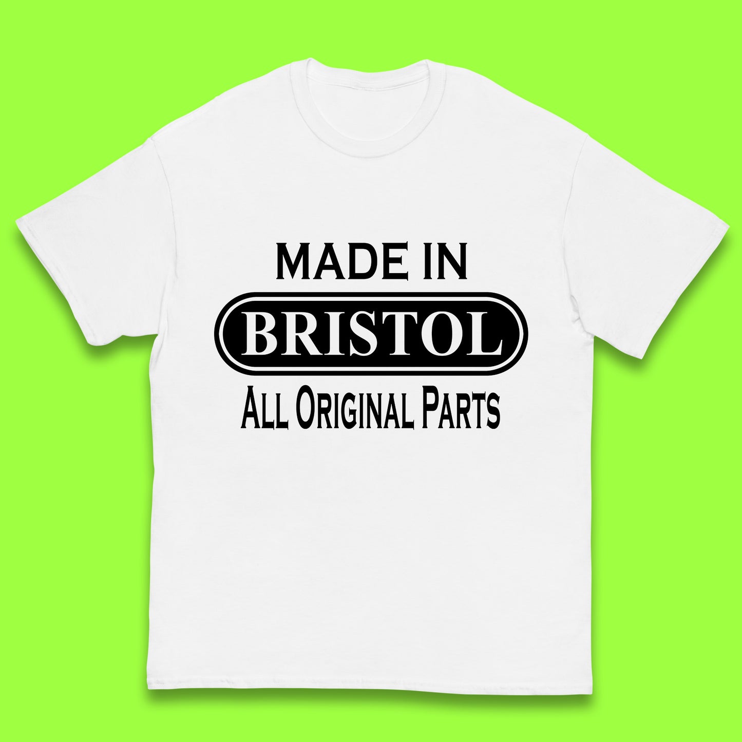Made In Bristol All Original Parts Vintage Retro Birthday City in South West England Gift Kids T Shirt